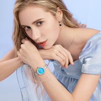 Jam Tangan Wanita Mark Fairwhale Mewah Quartz Dial Bulat Mini Tahan Air 3atm Tali Baja Tahan Karat Hadiah Jam Tangan Wanita FW-3500