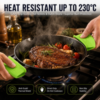 Poignée de casserole multifonctionnelle sans BPA, de qualité alimentaire, pour gril et plaque chauffante, en silicone, mini-gant de cuisine
