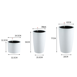 Macetas <span class=keywords><strong>de</strong></span> Jardinería con Autorriego Brice, con Indicador <span class=keywords><strong>de</strong></span> Nivel <span class=keywords><strong>de</strong></span> Agua, Modernas para Uso en el Hogar y Jardín, Macetas Grandes <span class=keywords><strong>de</strong></span> Plástico para <span class=keywords><strong>Flores</strong></span> - Product Image 6