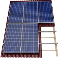 Support solaire en acier inoxydable facile à installer en gros, montage PV réglable pour crochet de toit en ardoise plate incluse