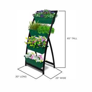 Cama de jardín elevada de 6 pies para exteriores, jardinera Vertical de 4 niveles para patio trasero, Independiente - Product Image 2