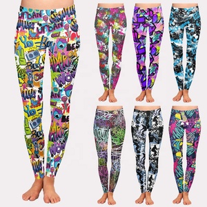 Leggings con Estampado de Grafiti para Fiesta Urbana, Pantalones de Yoga 2022, Leggings Personalizados de Cintura Alta, Suaves como la Mantequilla, para Mujer - Product Image 1