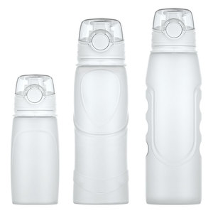 Bouteille de shaker à protéines personnalisée en silicone pliable sans BPA Kean Squeeze - Product Image 1