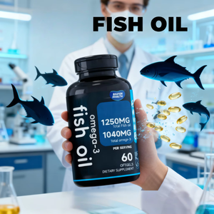 Капсулы с рыбьим жиром <span class=keywords><strong>DHA</strong></span> и <span class=keywords><strong>EPA</strong></span> из глубоководных рыб, веганские, OEM/ODM, для укрепления иммунитета, 1000 мг, 60 штук, для взрослых - Product Image 3