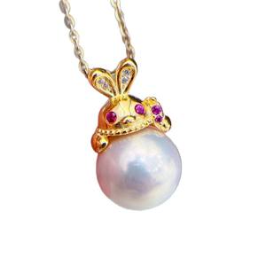 31261DIY S925 Silver <b>Pendant</b> 11-13mm Bead Empty Support Concealer Rabbit Necklace <b>Pendant</b> Accessories <b>Pearl</b> <b>Pendants</b> <b>Charms</b> - Product Image 5