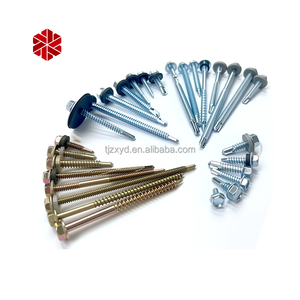 Hộp nhỏ c1022 M12 chủ đề Vàng kẽm khoan đuôi Hex đầu vít với màu đen PVC máy giặt - Product Image 2