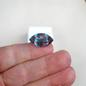 Cuarzo Místico Arcoíris, Gema Marquise, Piedra Suelta Facetada - Product Image 2