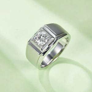 Luxury S925 Sterling Silver Selection D-color <strong>Moissanite</strong> Diamond <strong>Ring</strong> for <strong>Men</strong> and Women Party Engagement <strong>Ring</strong> GRA Certified Gift - Product Image 1