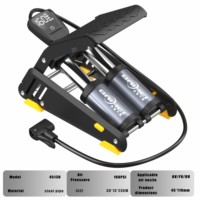 Pompe à pied numérique BAIMEI 160 PSI à double cylindre pour pneus de voiture et de vélo, gonfleur portable pliable, vente en gros, usine OEM