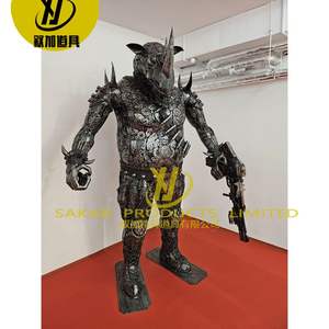 Estatua antigua moderna <span class=keywords><strong>de</strong></span> tamaño real para exteriores fundida a partir <span class=keywords><strong>de</strong></span> <span class=keywords><strong>chatarra</strong></span> reciclada que representa una escena nostálgica Serena - Product Image 6