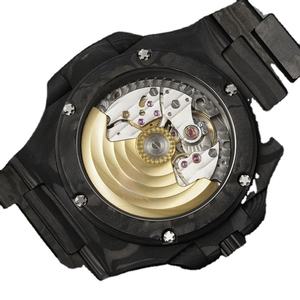 Reloj de Pulsera de Lujo para Hombre de Primera Calidad con Esfera Azul Degradada, Fibra de Carbono, Patrón Damasco, Fecha Automática, Resistente al Agua - Product Image 6