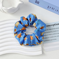Chouchous pour cheveux en tissu à motif tortue corail, design tendance, pour femmes, accessoire de coiffure pour queue de cheval