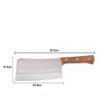 Couteau de boucher professionnel robuste avec manche en bois, hachoir à désosser très populaire pour la viande et les légumes, couteau de cuisine
