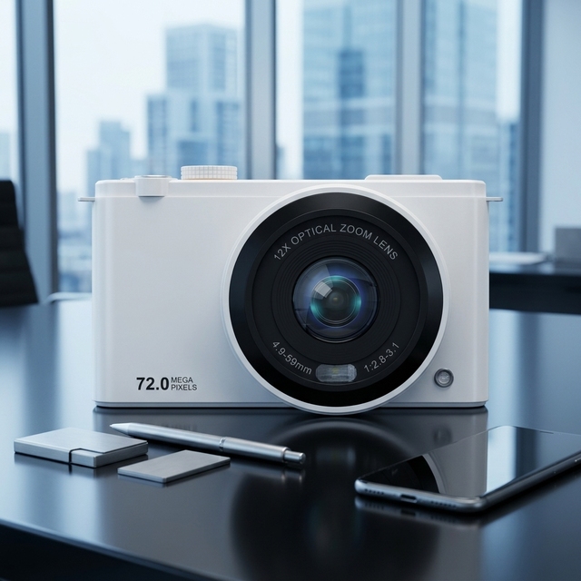 4K Video 72MP Photo 12x Optical Zoom CMOS Sensor Image Stabilization Rechargeable Lithium Battery Built-in LED Digital Camera