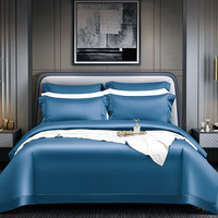 Parure de lit en soie égyptienne, drap de lit, housse de couette, vente en gros de linge de lit de luxe en percale