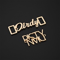 Étiquettes de marque en métal 3D en relief, étiquettes de vêtements découpées au laser, étiquettes de logo plaquées pour accessoires vestimentaires