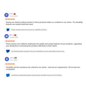 中国供应商批发嵌套堆叠通风塑料嵌套塑料板条箱，可通过嵌套容器对空物流有效 - Product Image 5