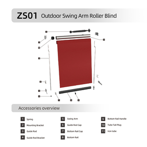 <span class=keywords><strong>Toldo</strong></span> Retráctil Manual con Marco de Aluminio, Persiana <span class=keywords><strong>Enrollable</strong></span>, Brazo Giratorio, para Ventana Exterior, Balcón, Impermeable, Protección Solar - Product Image 2