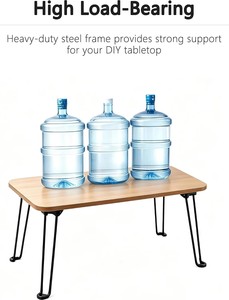8-28 Inches Portable Dining Diy Detachable Adjustable Height Wood Slab Lowes Metal Small Foldable <b>Folding</b> <b>Table</b> <b>Legs</b> - Product Image 3