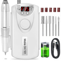 LIMEGRIL DMJ-101 Ponceuse à Ongles Professionnelle Portable 35000 tr/min Rechargeable USB, Moteur Sans Balais, en Plastique
