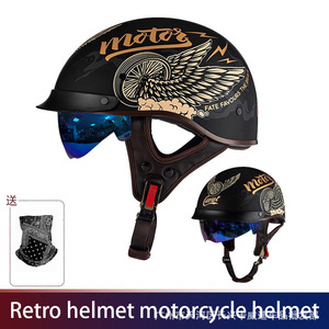 Casco de Motocicleta Abierto, Ligero, Estilo Cruiser Harley, para Scooter Eléctrico, Unisex, Vintage - Product Image 1
