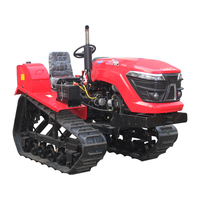 Tracteur à chenilles en caoutchouc diesel 35 HP certifié CE, pour terrain humide et sec, prix avantageux.