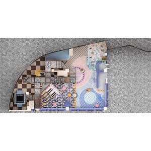 Structure de jeu intérieure personnalisée pour garçons, nouveau style, bleue, équipement de jeu souple, ensemble de jeux souples - Product Image 2