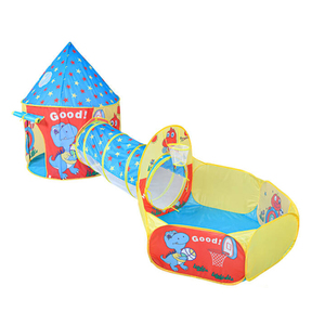 Vente chaude Château portable pliable en 3 pièces Tente pour enfants Tente de jeu de princesse intérieure pour enfants - Product Image 1