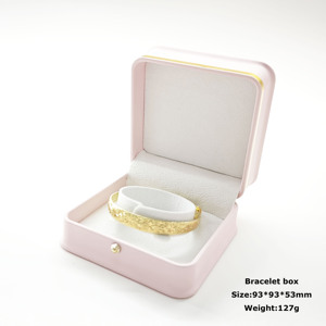 Wholesale Factory Jewellery Gift <strong>Box</strong> Handmade Leather <strong>Jewelry</strong> Travel <strong>Box</strong> Custom Logo <strong>Pink</strong> Ring <strong>Jewelry</strong> <strong>Box</strong> - Product Image 3