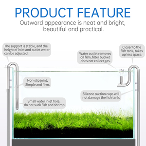 ชุดท่อไฮม์16/12มม. ท่อกรองสเตนเลสสตีลสำหรับตู้ปลาพร้อมท่อไหลเข้าและท่อระบายดอกลิลลี่สำหรับถังกรอง - Product Image 2