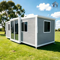 Maison conteneur extensible de luxe, norme australienne, 10, 20, 40 pieds, 3 chambres, maison modulaire préfabriquée, villa mobile avec certification Watermark