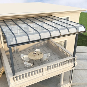 Tettoia Moderna <span class=keywords><strong>per</strong></span> Patio/Balcone <span class=keywords><strong>in</strong></span> <span class=keywords><strong>Policarbonato</strong></span> con Telaio <span class=keywords><strong>in</strong></span> Lega di Alluminio Impermeabile - Product Image 2
