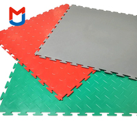 Baldosas de PVC 100% entrelazadas con sistema de clic para suelos de garaje, duraderas, para estacionamientos, con textura lisa, para uso en escuelas y salas de estar.