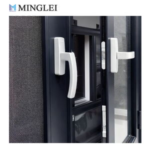 Fenêtres en aluminium anti-effraction noires personnalisées avec moustiquaire de sécurité en acier inoxydable pour projets résidentiels - Product Image 4