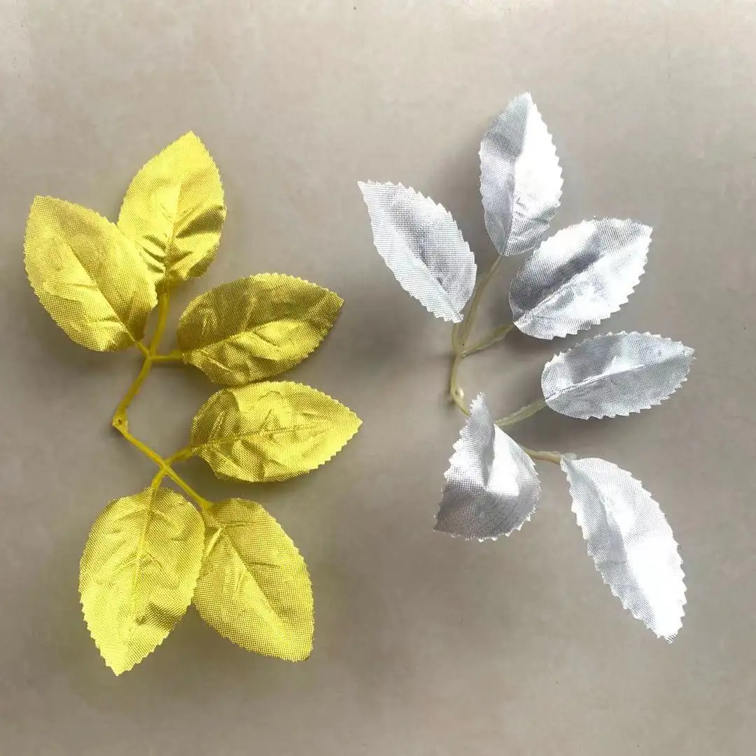 High Quality artificial plants wall Decorative Leaf Artificial Gold Leaves Bouquet artificial plants for wall decorative
