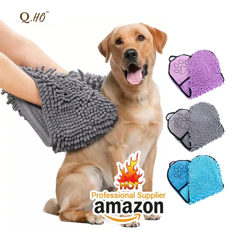 Впитывающее сухое полотенце для рук из микрофибры для чистки собак с логотипом на заказ оптом быстросохнущее сухое полотенце для домашних животных