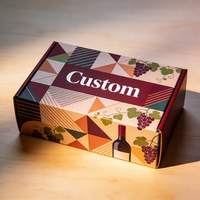 Caja de Envío Autoarmable de Cartón Corrugado Impermeable con Relieve Personalizado TongKun para Transporte de Vino de Frutas