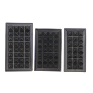 Base de plástico para equipaje, patrón de diamante, alfombrilla protectora antideslizante a prueba de golpes para accesorios de bolsa, color negro J051 J052 J054 - Product Image 1