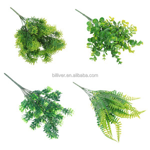 Decoración de Boda Persa Pequeña, Hojas Artificiales Verdes, 7 Ramas, Arreglo de Plantas Artificiales para el Día de la Madre - Product Image 4