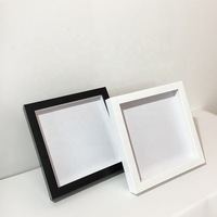 Cadre photo 5x7 en bois noir de 3cm de profondeur Boîte d'ombre de 2 pouces avec tailles de verre 8x10 16x20 A3 A4 5x7 Cadres de boîte d'ombre en bois