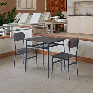 Tối Giản Bàn Vuông 2 Ghế Đặt Sang Trọng Nhỏ Gọn Ăn Đặt Ống Sắt Khung MDF Top Cho Căn Hộ Nhà Bếp Nhà Hàng - Product Image 3