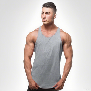 Wholesale <b>Men's</b> Summer Gym <b>Singlet</b> 100% Cotton Casual Knitted Sporty Style Breathable Gym Shirt <b>for</b> Bodybuilding Muscle Vest - Product Image 1