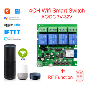 Tuya wifi nhà thông minh 4CH RF điện cung cấp điện chuyển đổi ánh sáng với ứng dụng di động Alexa bằng giọng nói điều khiển từ xa - Product Image 3