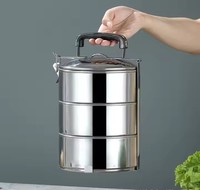 Ensemble de boîtes à lunch indiennes personnalisées en acier inoxydable, 2 compartiments, empilables, écologiques, boîtes à bento pour le déjeuner, micro-ondables, en métal