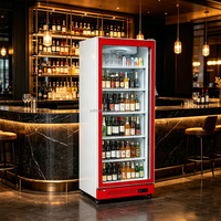 Réfrigérateur commercial YULONGE pour supermarché, vitrine réfrigérée verticale à porte vitrée, armoire à boissons alcoolisées