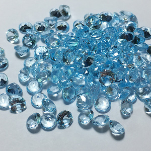 Vendita Diretta dalla Fabbrica, <span class=keywords><strong>Topazio</strong></span> <span class=keywords><strong>Azzurro</strong></span> Naturale di Alta Qualità, Taglio Rotondo 4mm, <span class=keywords><strong>Pietra</strong></span> Sciolta per Creazione di Gioielli - Product Image 4