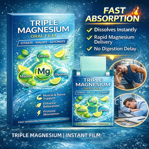 Triple Magnésium en Film Oral : Citrate, Malate, Glycinate – Dissolution Rapide pour la Santé Musculaire, Nerveuse et Osseuse, Relaxation et Soutien Nocturne - Product Image 6