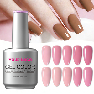 OEM Wholesale Nail Supplier Long-Lasting Pink Colors Hema Tpo Free UV LED Gel Nail <b>Polish</b> Non-Toxic Gel <b>Polish</b> for Salon - Product Image 1