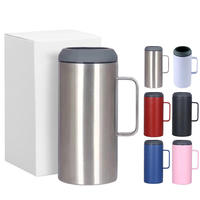 Mug isotherme extra large en acier inoxydable de 40 oz, double paroi sous vide, avec poignée, pour fêtes – Le plus apprécié