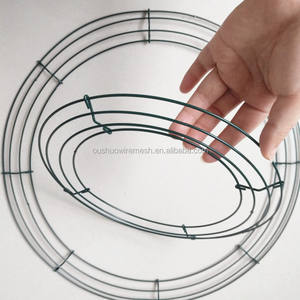 फैक्टरी मूल्य 10 इंच दौर तार पुष्पांजलि फ्रेम त्योहार सजावट के लिए - Product Image 3